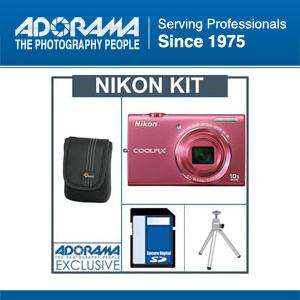 Nikon Coolpix S6200 Digital Camera Kit,4GB, Pink #INKCPS6200PA 