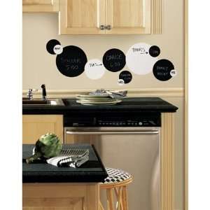  Black and White Chalkboard Dots Peel & Stick Wall Decals 