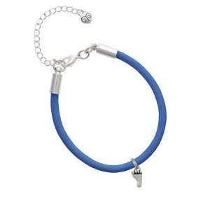   Small Bare Feet Charm on a Royal Blue Malibu Charm Bracelet: Jewelry