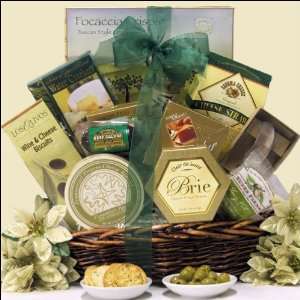 Seasons Greetings Christmas Holiday Cheese Gift Basket  