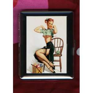   Gil Elvgren Sexy Pinup Girl ID CIGARETTE CASE: Health & Personal Care