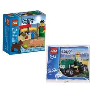  LEGO City Farmer Set #7566 and LEGO City Tractor Set #4899 