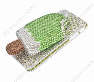   icecream crystal clear rhinestone Case Cover for Apple Iphone4  