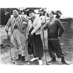 Photo of the Three Stooges Playing Golf Posing 