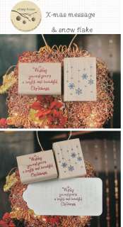 Decorative Stamps Rubber Stamp_Assorted snowflake&message  