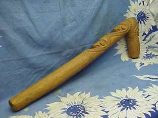 698 OLD CARVED FACES AFRICAN CLUB WOOD WALKING STICK  