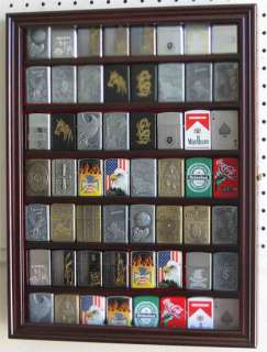 56 Zippo Lighter Display Rack Case Cabinet, with door  
