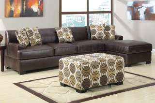   Affectionate Leather Sofa Sectional Couch 2 Pc Set Sofa Chaise  