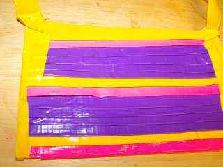 New Duct Tape bright color hand made purse Made in USA  