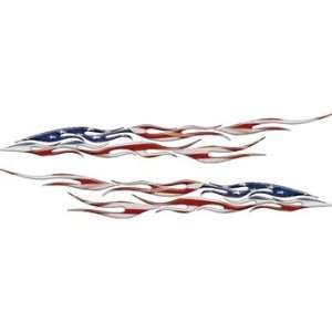American Flag Flame decal kit for Car, Truck, Motorcycle or ATV   7 h 