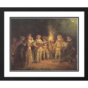  Watteau, Jean Antoine 23x20 Framed and Double Matted The 
