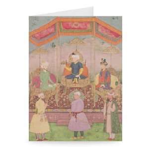 Mughal Emperor Babur and his son, Humayan,   Greeting Card (Pack of 
