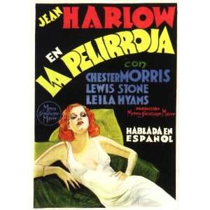   Movie Spanish 11x17 Jean Harlow Chester Morris Lewis Stone Leila Hyams