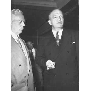  Earl Warren and Harold E. Stassen Talking During the 