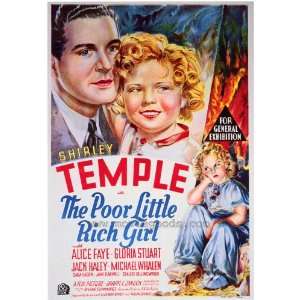   Little Rich Girl Poster 27x40 Shirley Temple Alice Faye Gloria Stuart