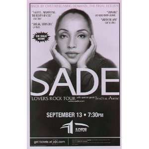  Sade India Arie Denver Original Concert Poster 1997