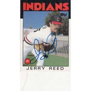  1986 Topps #172 Jerry Reed Indians Signed 