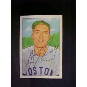 Jim Piersall Boston Red Sox #189 1952 Bowman Reprint Signed Baseball 