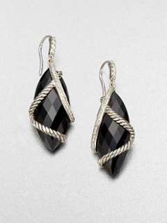 David Yurman   Diamond Accented Black Onyx Wrapped Drop Earrings