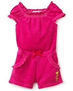 Juicy Couture Infant Girls Loop Terry Romper   Sizes 3 24 Months