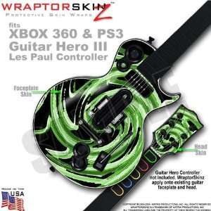  Green WraptorSkinz Skin fits XBOX 360 & PS3 Guitar Hero III Les Paul 