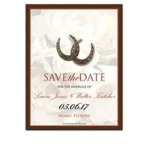    240 Save the Date Cards   Lucky Shoe Brown Duster