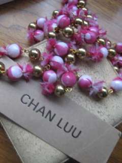 Chan Luu *Vintage Silk Wrap* Beaded Necklace + Bonus Earrings  