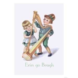 St. Patricks Day Children Holidays Giclee Poster Print, 12x16