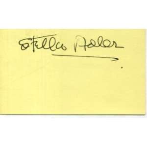  Stella Adler Group Theatre Broadway Signed Autograph 