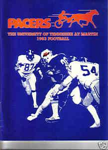 1983 Univ Of Tennessee At Martin Football Media Guide  