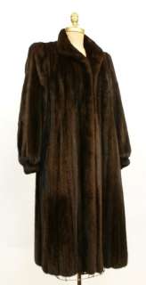 Ranch Mink Female Pelt Fur Coat Dark Brown Furs Small 8  