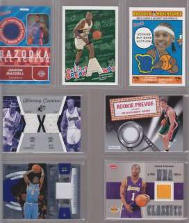 HUGE 100 BASKETBALL GAME USED SPORTS CARD COLLECTION LOT CARMELO YAO 