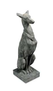 New Marble Resin Whippet Dog Lawn Garden Statue Moss  