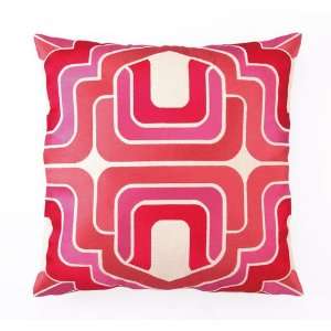  Trina Turk Ogee Embroidered Pink Pillow