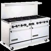 New Commercial Gas Range 10 Burners + Oven 60 Wide   AR 10  