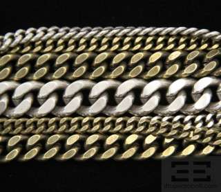 Giles & Bro Silver & Gold Multi Chain Metal Bracelet  