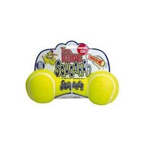   Air Squeaker Tennis Dumbbell Dog Toy medium yellow color  7.5 length