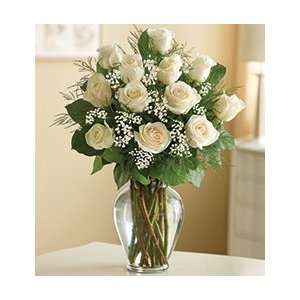  Rose Elegance Premium Long Stem White Roses   One Dozen White Roses