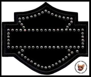 HARLEY DAVIDSON STUDDED RHINESTONE BAR AND SHIELD PATCH ** MADE IN THE 