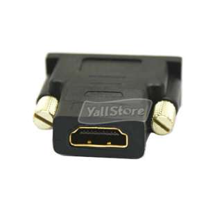 DVI D Male to HDMI Female 24K Gold Converter Adapter  