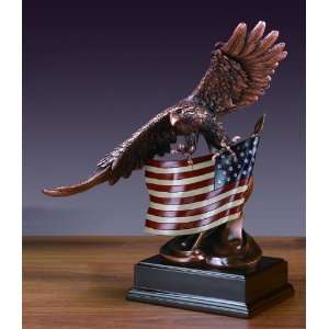  Eagle with American Flag 2 Statue 