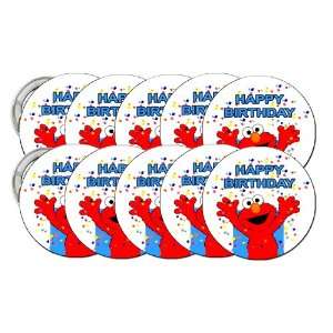  Set of 12 Happy Birthday Elmo Theme Pin Button Badges 2.25 