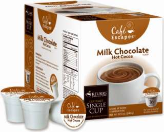   Count Cafe Escapes Milk Chocolate Hot Cocoa K Cups 099555008012  