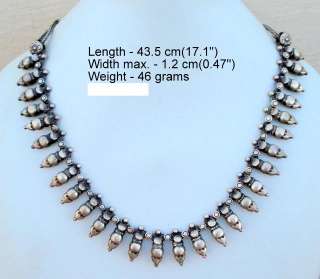 TRADITIONAL DESIGN HANDMADE SILVER NECKLACE CHOKER IND.  