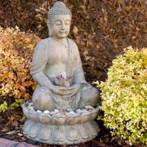 Buddha Water Fountain Indoor or Outdoor Tabletop Home Decor New  