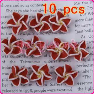 10PC Handmade Flower Fimo Polymer Clay Vary Color&Size  