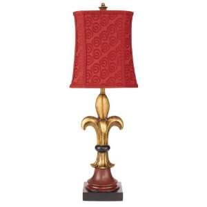   Pack of 2 Stylized Fleur De Lis Figure Table Top Lamps: Home & Kitchen