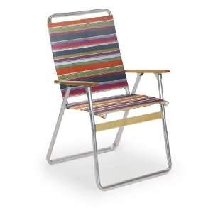   Out High Back Folding Beach Arm Chair, Techno: Patio, Lawn & Garden