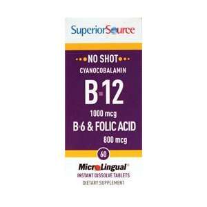 Superior Source   No Shot B12 Cyanocobalamin Instant Dissolve 1000 mcg 