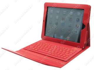   Keyboard Wireless Leather Case Cover for iPad 1 1st red New  